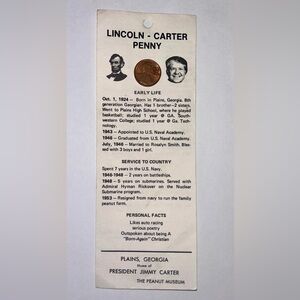 1978 Lincoln - Carter Penny With Achievement Card